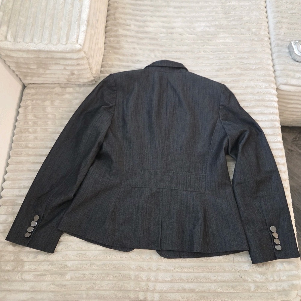 Calvin Klein 14P Blazer Pants Womens Charcoal Grey Two Button Suit Set - Picture 8 of 16